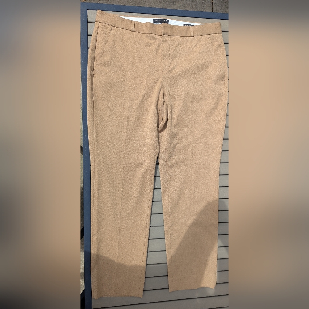 Banana Republic Straight Leg Pants in Camel Tan